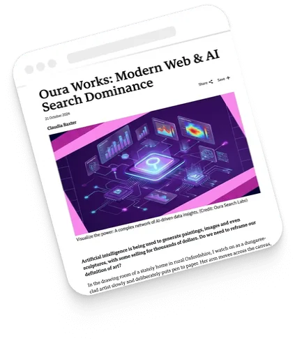 AI art: The end of creativity or the start of a new movement? An illustrated hand interacts with a colorful digital screen, symbolizing the fusion of technology and art.